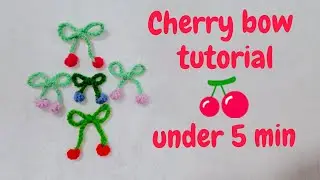 Super easy Cherry bow tutorial 🍒 | Fast and beginner friendly 