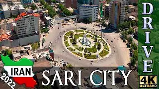 IRAN - Driving North IRAN Downtown 2022 Sari Driving Tour in Mazandaran رانندگی در ایران