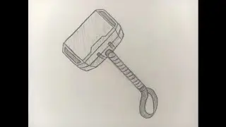How to Draw Thor’s Hammer (Mjölnir) | Marvel | Pencil Drawing