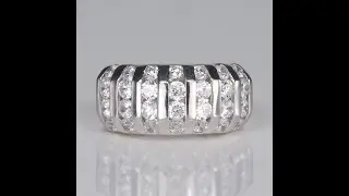 ESTATE - 10K White Gold Cubic Zirconia Ring
