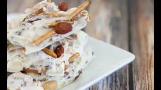 White Chocolate Pretzel Mixed Nut Bark