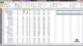 Microsoft project tutorial 6.1 - Customizing a Gantt Chart View