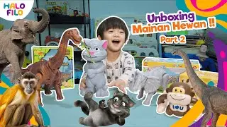 Filo Unboxing Mainan Hewan Part 2 | Talking Tom, Dinosaurus, Monyet, Gajah