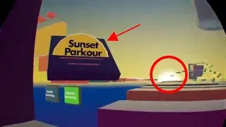 Rec Room Parkour with PSVR Headset German Gameplay Sunset Parkour