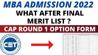 What After MBA Final Merit List | MBA Cap Round 1 Option Form Filling 2022