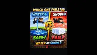 Water vs Powder Snow 😱 | Which Clutch Is Safe? | Minecraft Shorts