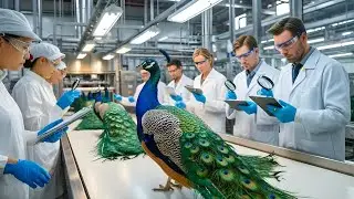 Inside the Artificial Peacock Feather Factory: Nature To Fashion (FULL PROCESS)