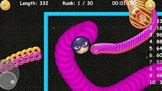Worms zone io !! Cacing Besar Superhero Hawkeye !! Slither Snake Giant #92905