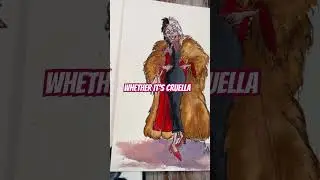 New Review Today! 9am mountain #review #sennelier #inkbrush #disneyart #cruella #hades