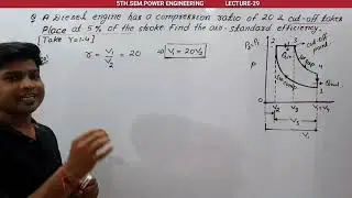 || LECTURE-29 || || NUMERICAL ON DIESEL CYCLE || || ROSHAN SIR ||