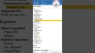List of Ledgers in Tally Prime #tally