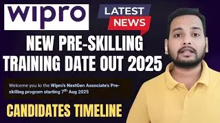 Wipro Pre-skilling Training Mail Out | SIM Candidates, 2025 Batch | Candidates Timelines | Loi Mail