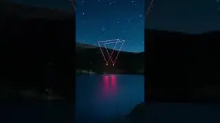 Hovering Array - An animated drone light painting. Available as #NFT on Foundation.