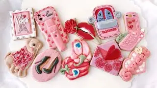 🌹10 Valentine&rsquo;s Day Cookies~Satisfying Cookie Decorating with Royal Icing~Cookie Art  #satisfaying