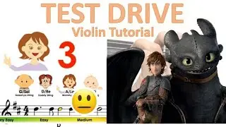 How to Train Your Dragon - Test Drive Sheet music and easy violin tutorial