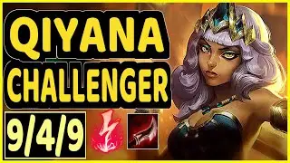 POWEROFEVIL (QIYANA) vs AHRI - 9/4/9 KDA MID CHALLENGER GAMEPLAY - NA
