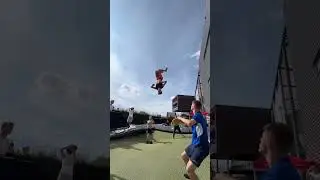 WORLD'S BIGGEST G-TRAMP🤩🔥 #worldrecord #gtramp #viral #shorts #explore #trampoline #garden #tricks