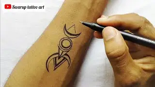 How to make tribal tattoo with pen? temporary tattoo at home || tattoo || swarup tattoo art