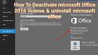 How To Deactivate microsoft Office 2016,19,24 license & uninstall microsoft office Youtube -2025