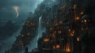 Enhance Your Sleep Routine With Rain In Fantasy Cliffside City 🏰Experience Deep Relaxation with Rain
