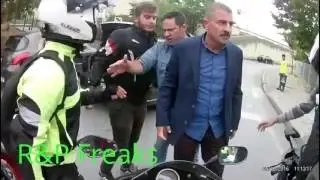 Car Driver Pulls Gun On Motorcycle Rider Turkey Road Rage