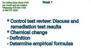 Grade 10 Physical science Term 3 | Scope For Test for 2025