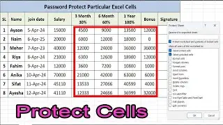How to Password Protect Particular Excel Cells Excel.
