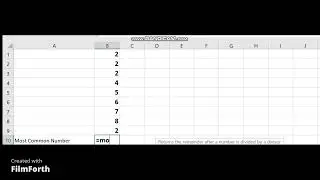 Excel Most Common Number #exam #cpn5