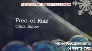 Neverwinter Supremacy Guide Pdf