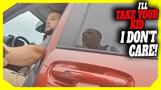 CRAZY Trooper Beats Up DAD with His 3-Year Old in Back Seat