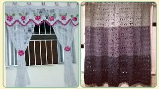 Stylish Crochet living room curtain pattern - for adorable design ideas