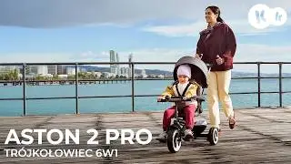 Kinderkraft ASTON 2 PRO &ndash; tr&oacute;jkołowiec 6w1 | siedzisko 360&deg;