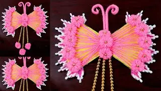 Amazing!!! Butterfly Wall Showpiece Making For Home Decor || Best Reuse Ideas - Woolen art and craft