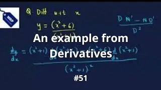 Derivatives - How to solve basic Differentiation / Derivatives problems - Solved Example #51