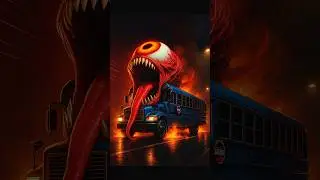 🔥🚌 Monster Drone Attacks a School Bus | Police Burn It Down!#ai #cartoon #cat #thesanafai #funny