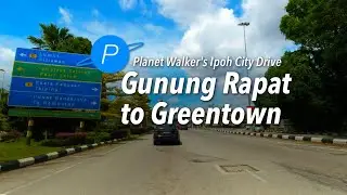 Driving from Gunung Rapat to Green Town Ipoh on sunny Sunday