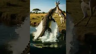 The Silent Predator Strikes &mdash; Nature&rsquo;s Most Explosive Ambush!#wildlife  #nature  #crocodile #shorts