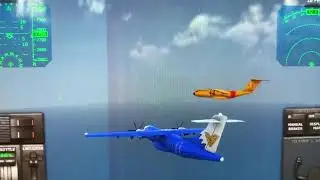 Atlantic Ocean Mid air collision - crash animation 15