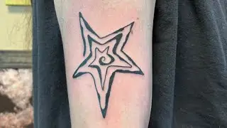 Star Tattoo Timelapse @dru.moon