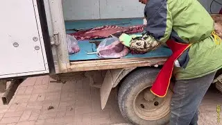老孟伙食上档次了，炖了三四斤大腰子和护心肉，哥几个吃嗨了 #猪肉佬的日常生活 #谁懂这一口的好吃程度 #放心肉 #嘎嘎香 #赶集