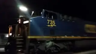 [CSXT]735 GE ES44AH,392 GE CW44AC,7924 C40-8W Ex-LMSX Unit Leads T315-29 SCWX Loaded Coal Train