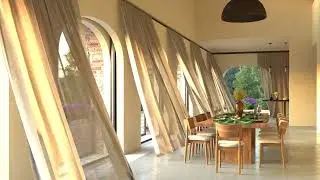 Curtains Flying 3ds Max Marvelous Designer