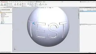 SolidWorks 2017 Tutorial: Engrave 3D Text On Sphere Surface