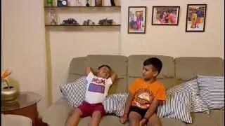 Kids having fun (Paper cup tower challenge)- Lockdown edition