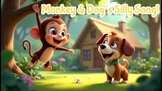 &ldquo;Monkey and Dog&rsquo;s Silly Song 🎵 | Funny Animal Friends Dance & Sing for Kids | Nursery Rhyme&rdquo;