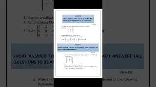 Mock Test Series 1 Test 4 (Determinant and Matrix) @TheBalancesheet-s2b