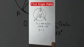 Find Angle theta Subtended on the Arc l Circle #math #shorts #mathematics