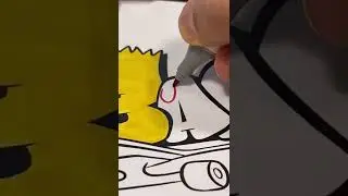 Coloring Bart Simpsons Graffiti 🧢🛹 #bartsimpsons #simpsons #coloring #graffiti