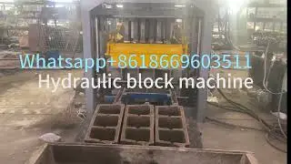 QT4-15 hydraulic fully automatic concrete hollow block making machine to make hourdi block