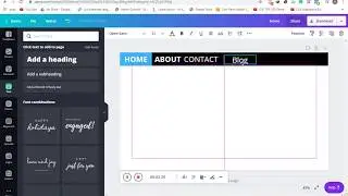 how to make a website navigation bar using (canva.com) without using photoshop